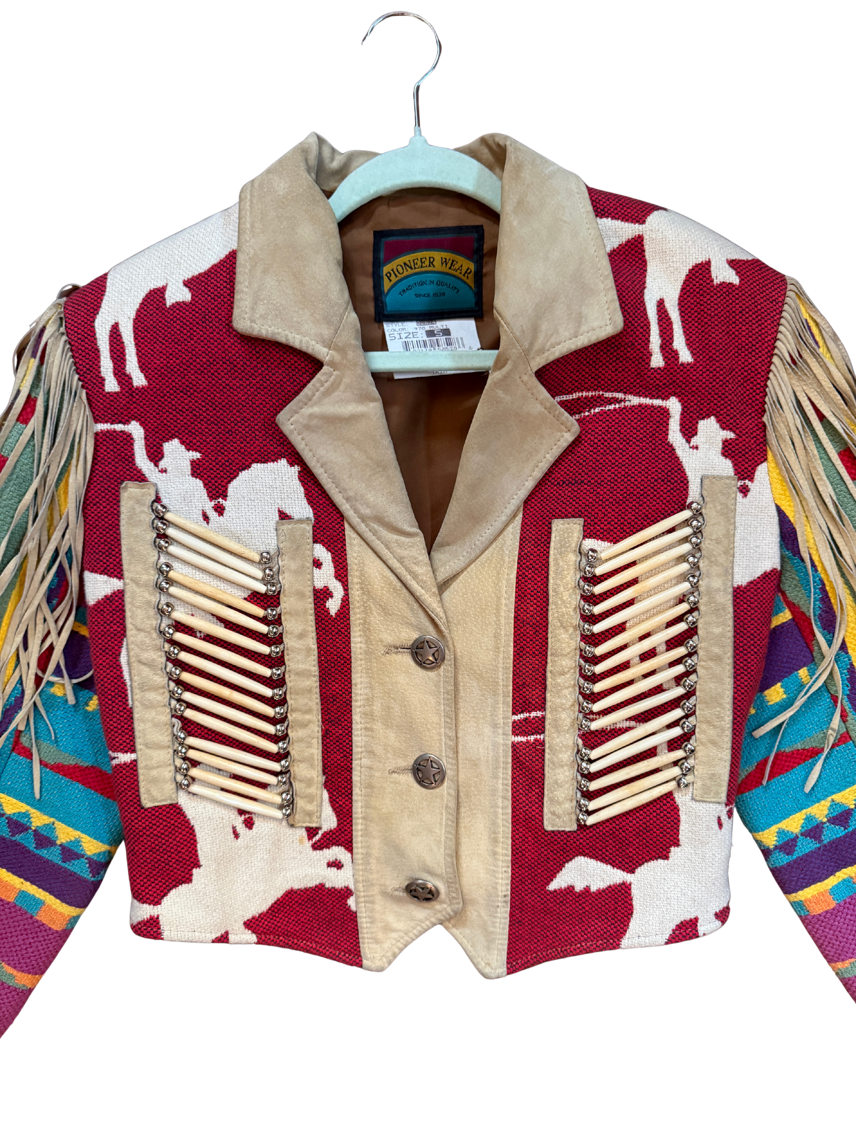 Vintage Pioneer Wear Multi-Color Cowboy Jacket