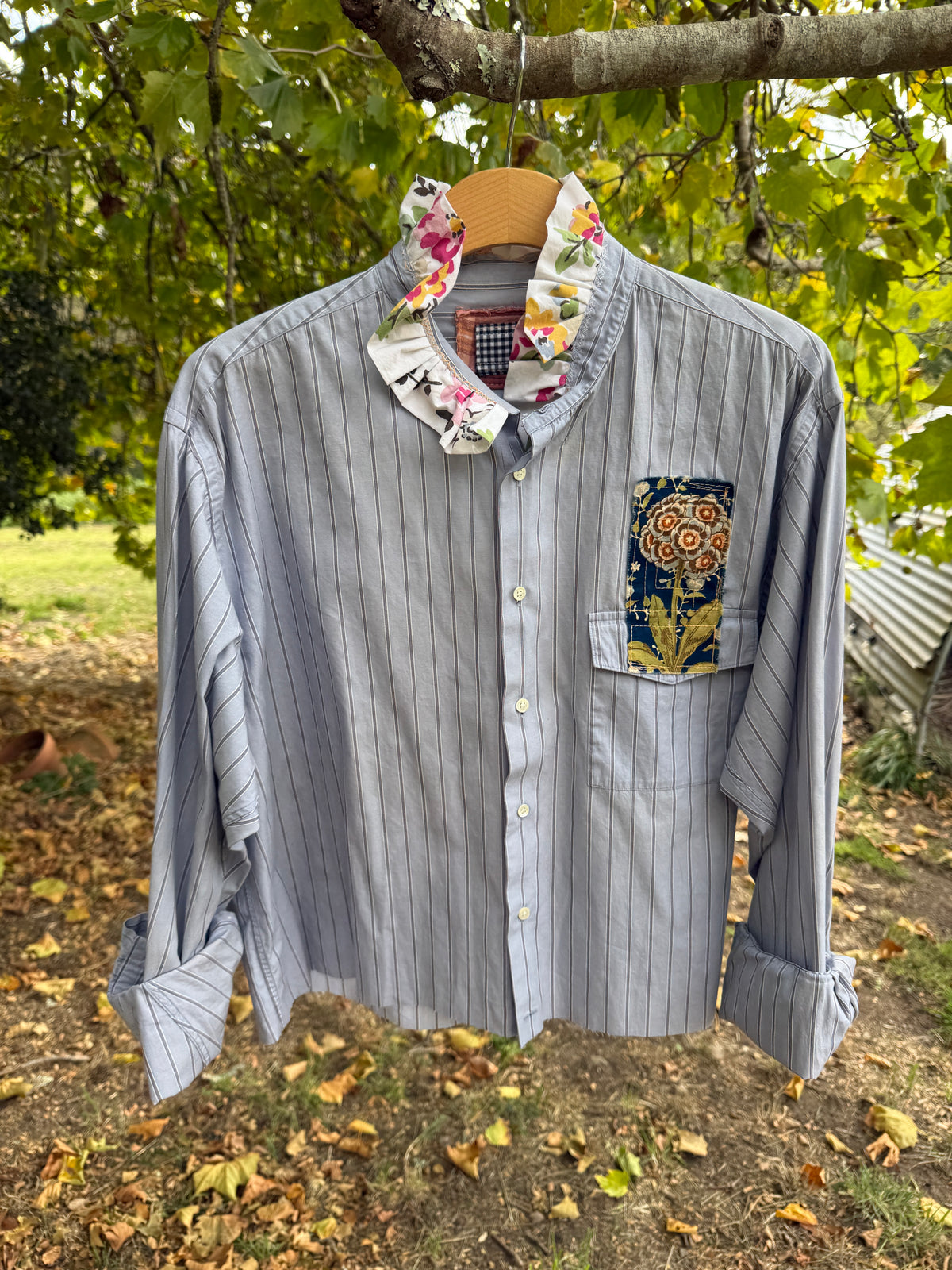Hand Stitched Bronco Rider Button Up