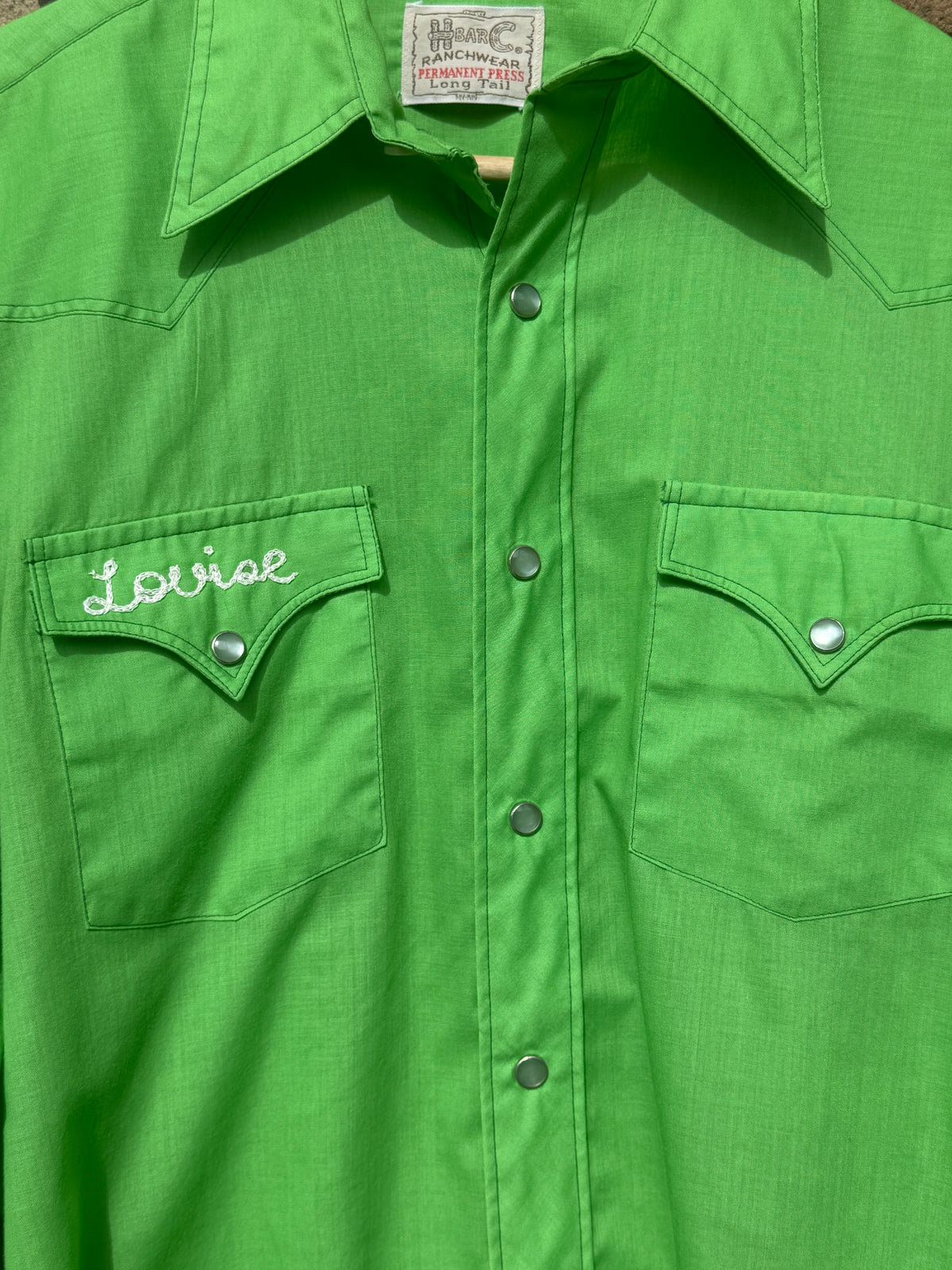Louise Chain Stitch Vintage H Bar C Pearl Snap