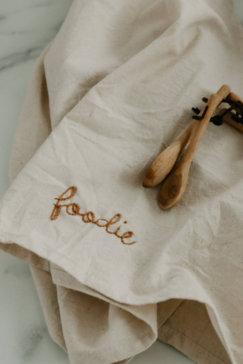 Hand embroidered Hand dyed Organic cotton Kitchen Towel 