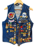 Vintage Wrangler MC Vest Asheboro NC- many pins