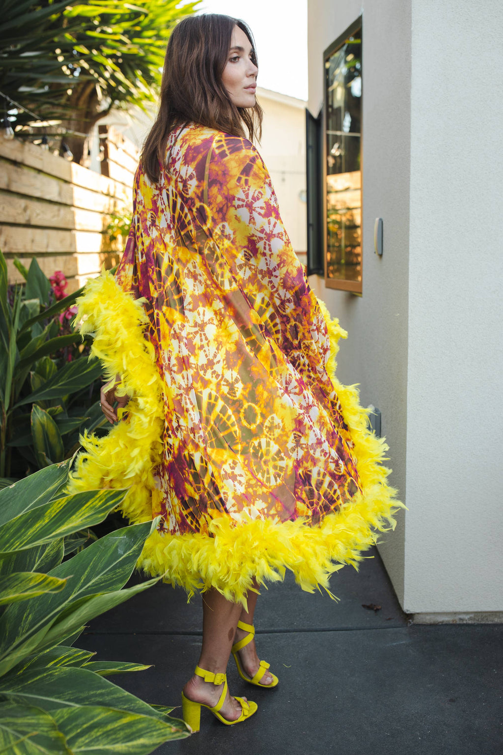 Intra Dimensiona Caftan Kaftan Dress with Slip