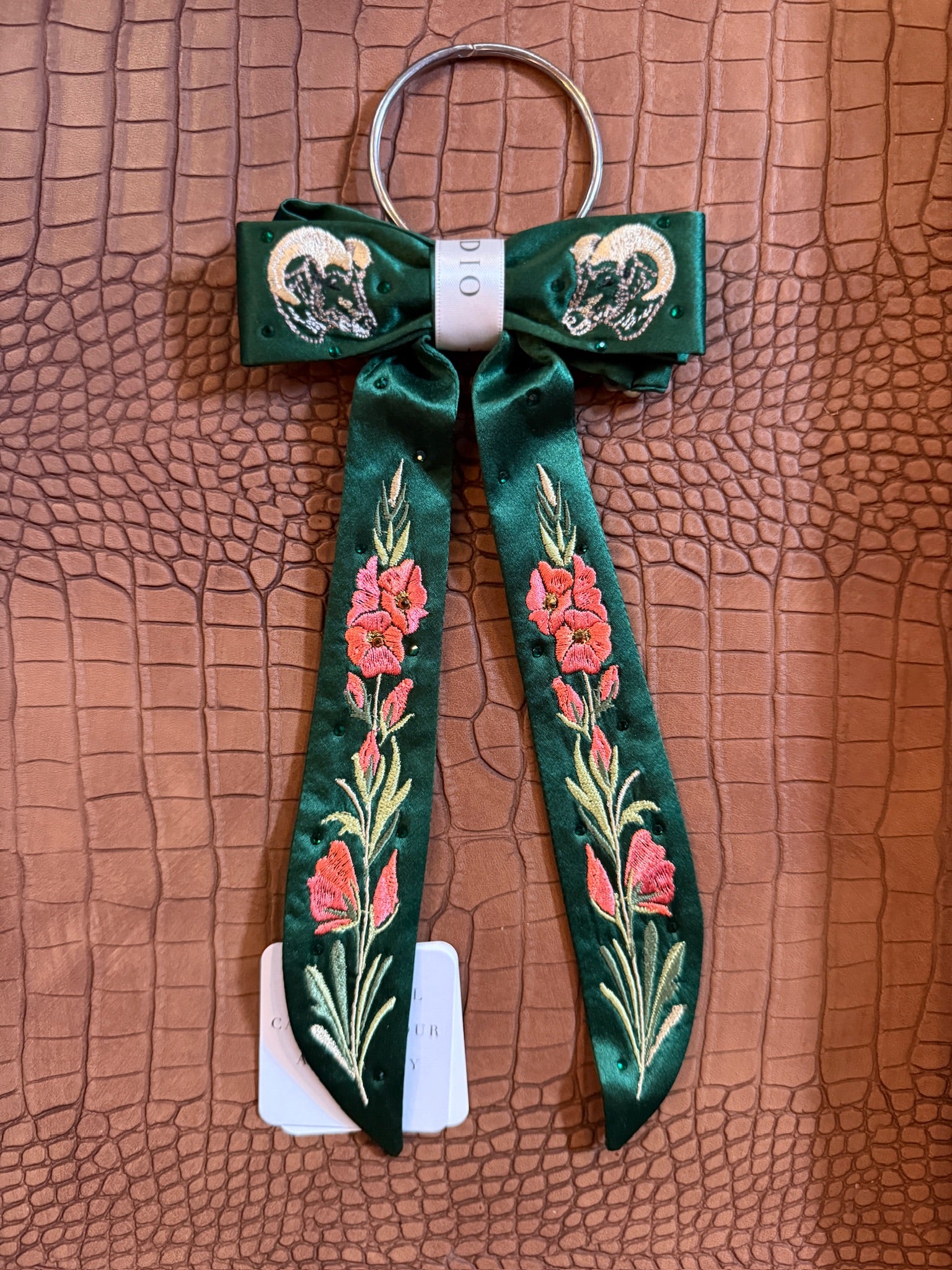 Forest Green Desert Globemallow and Bighorn Sheep Prairie Fields Silk Ties