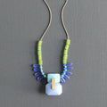 KYL617 vintage glass necklace