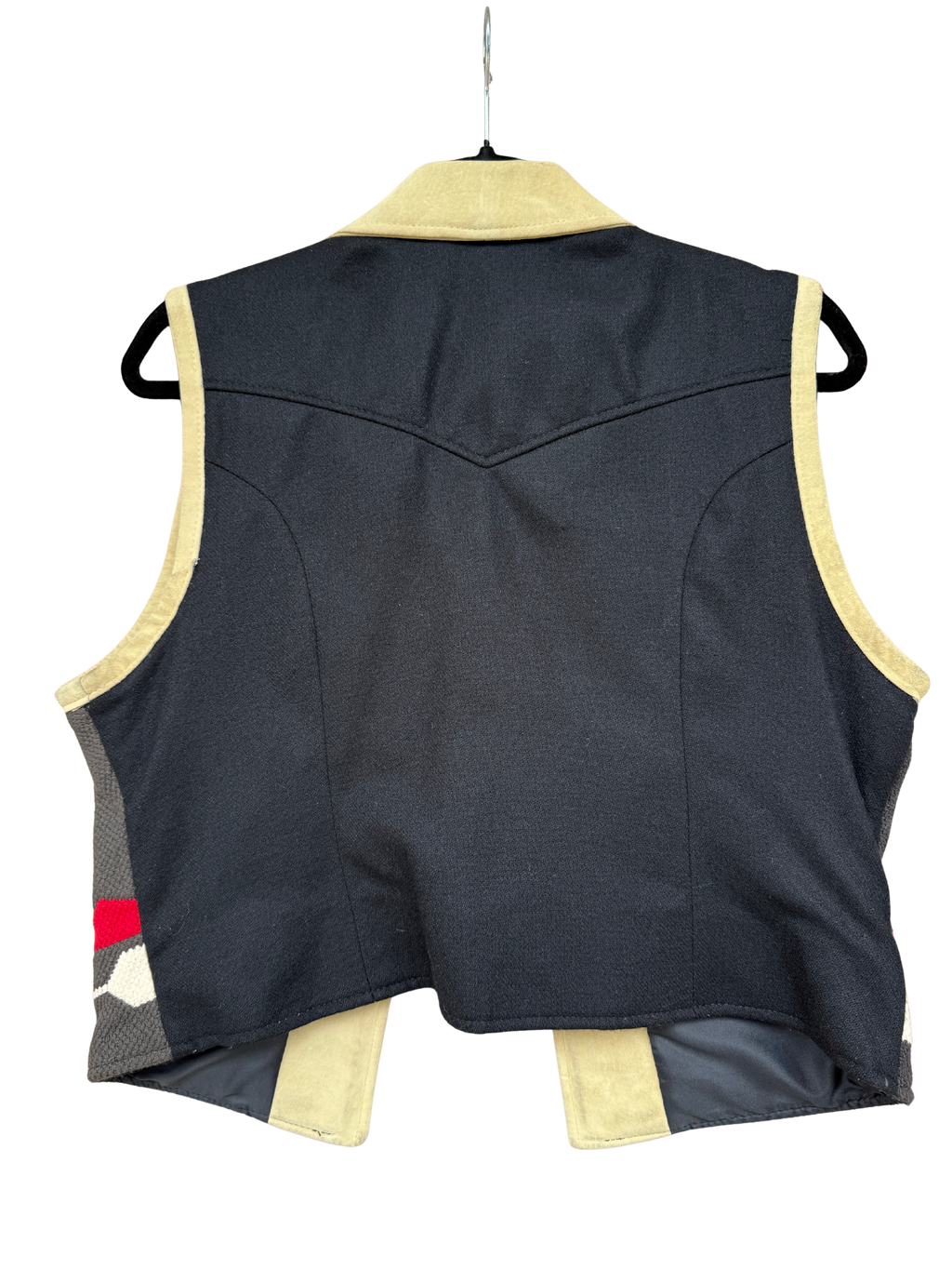 Vintage Pioneer Wear Vest with Bone and Geometric Detail