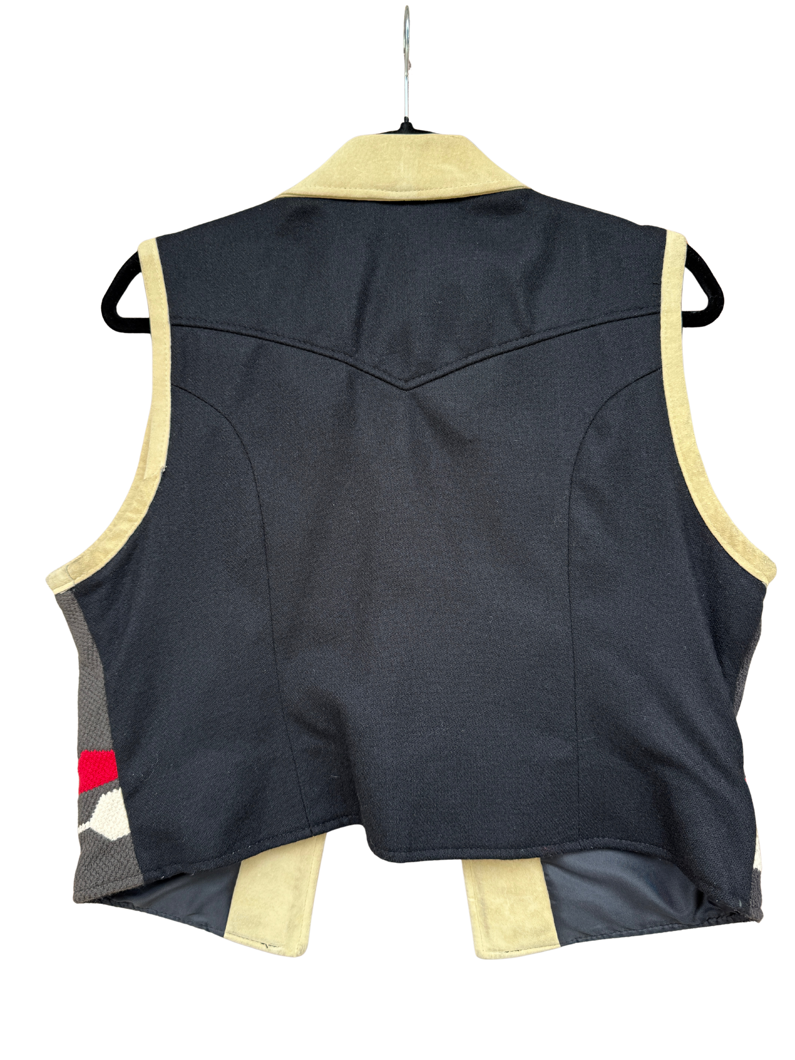 Vintage Pioneer Wear Vest with Bone and Geometric Detail