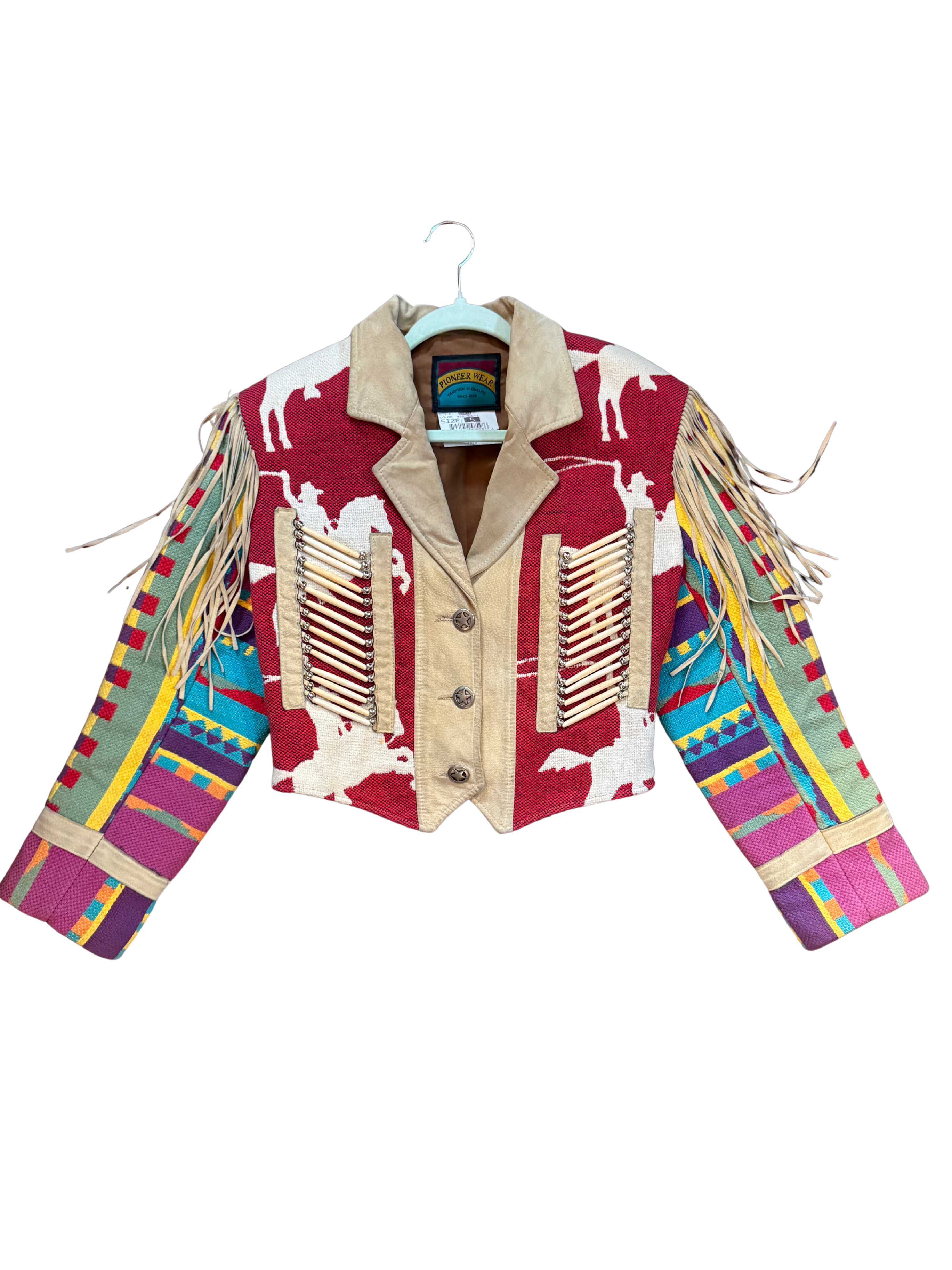 Vintage Pioneer Wear Multi-Color Cowboy Jacket