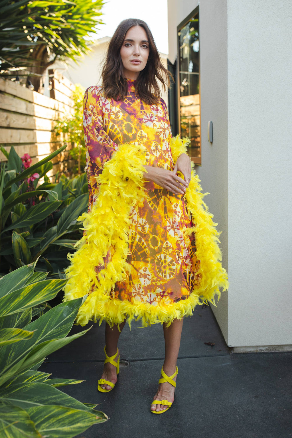 Intra Dimensiona Caftan Kaftan Dress with Slip
