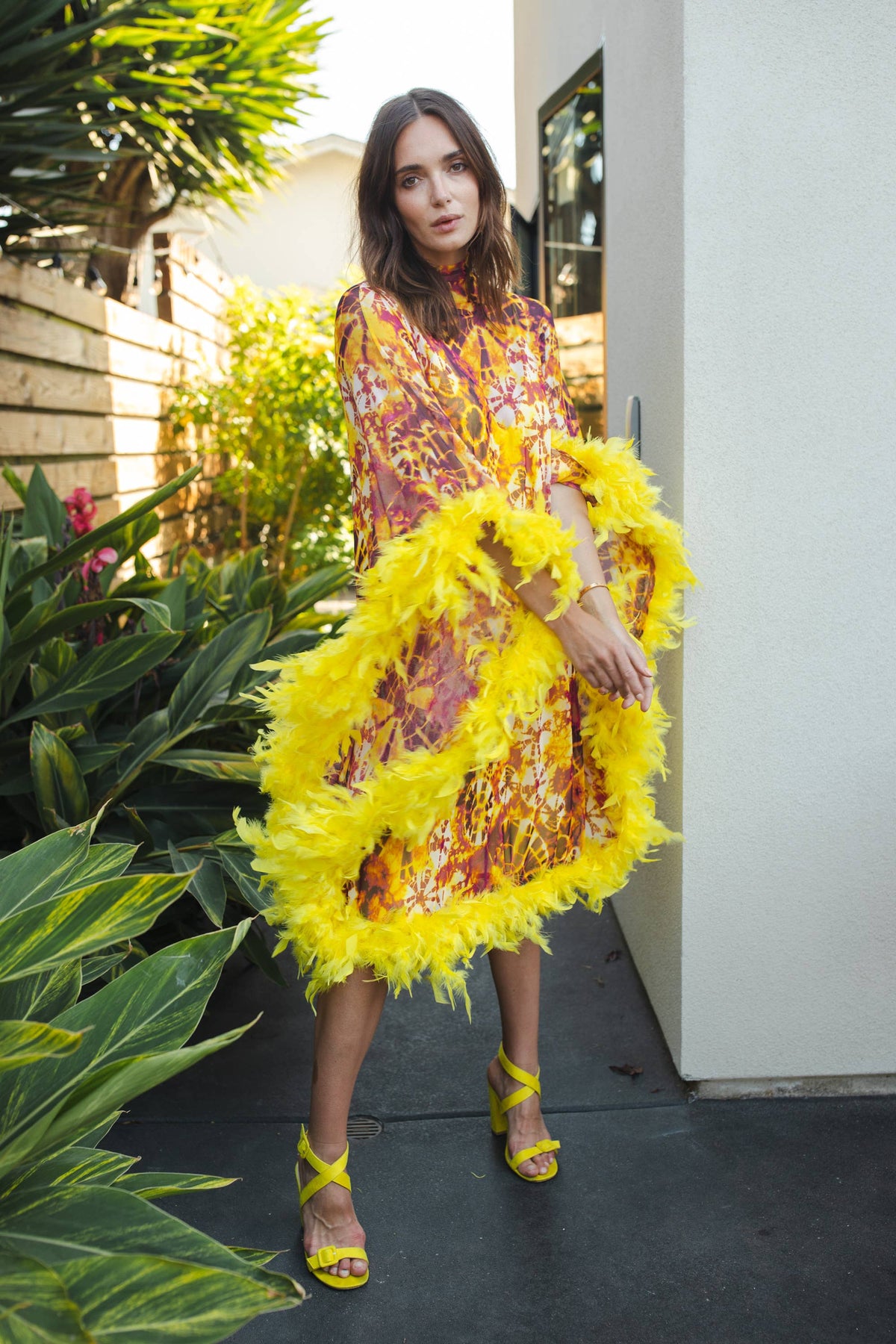 Intra Dimensiona Caftan Kaftan Dress with Slip