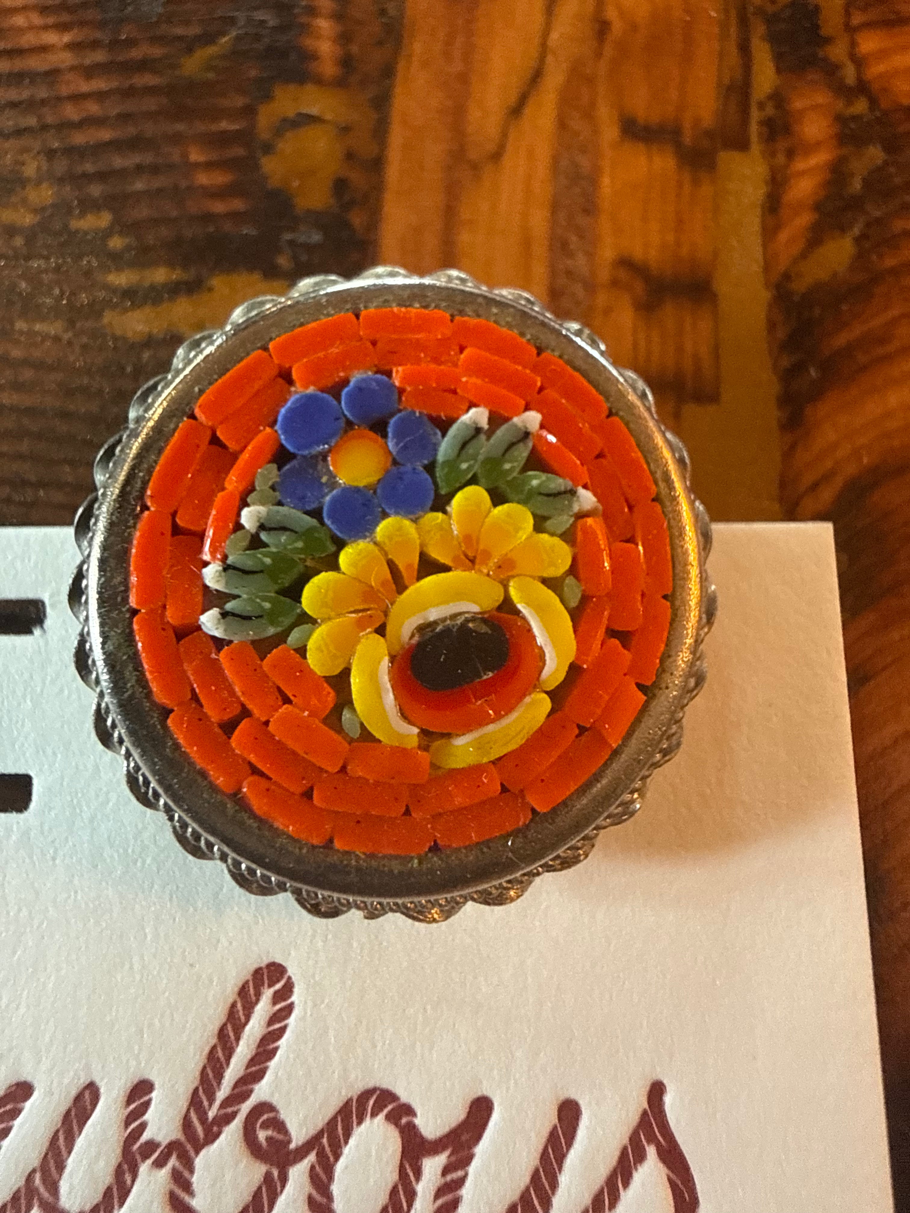 Micromosaic Pin Made in Italy