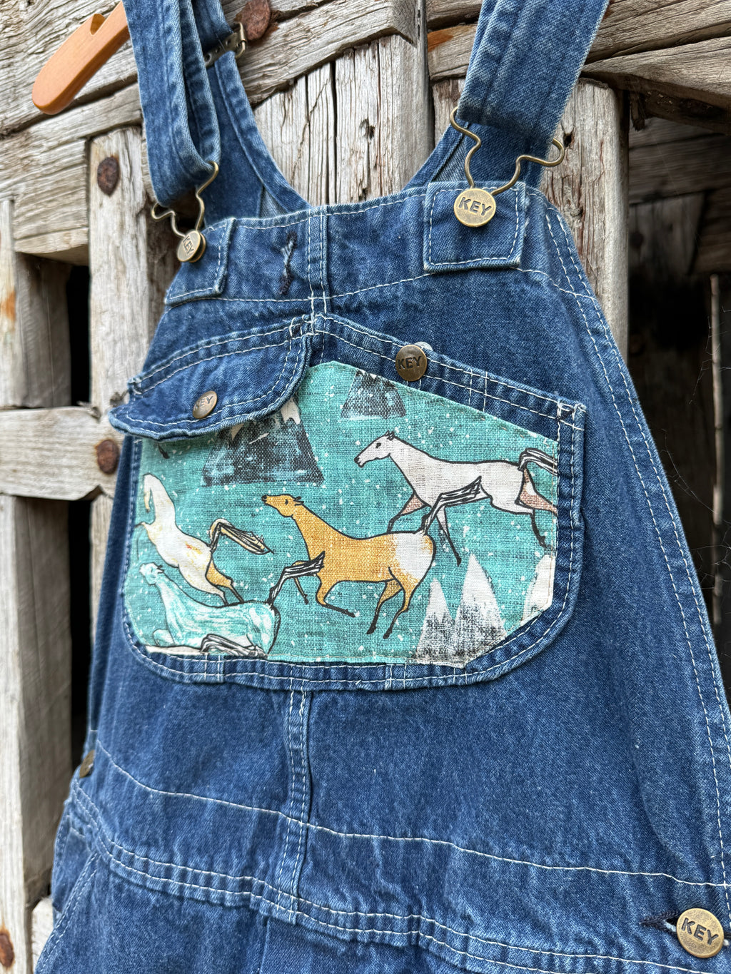 Wild Mustang Hand Sewn Overalls