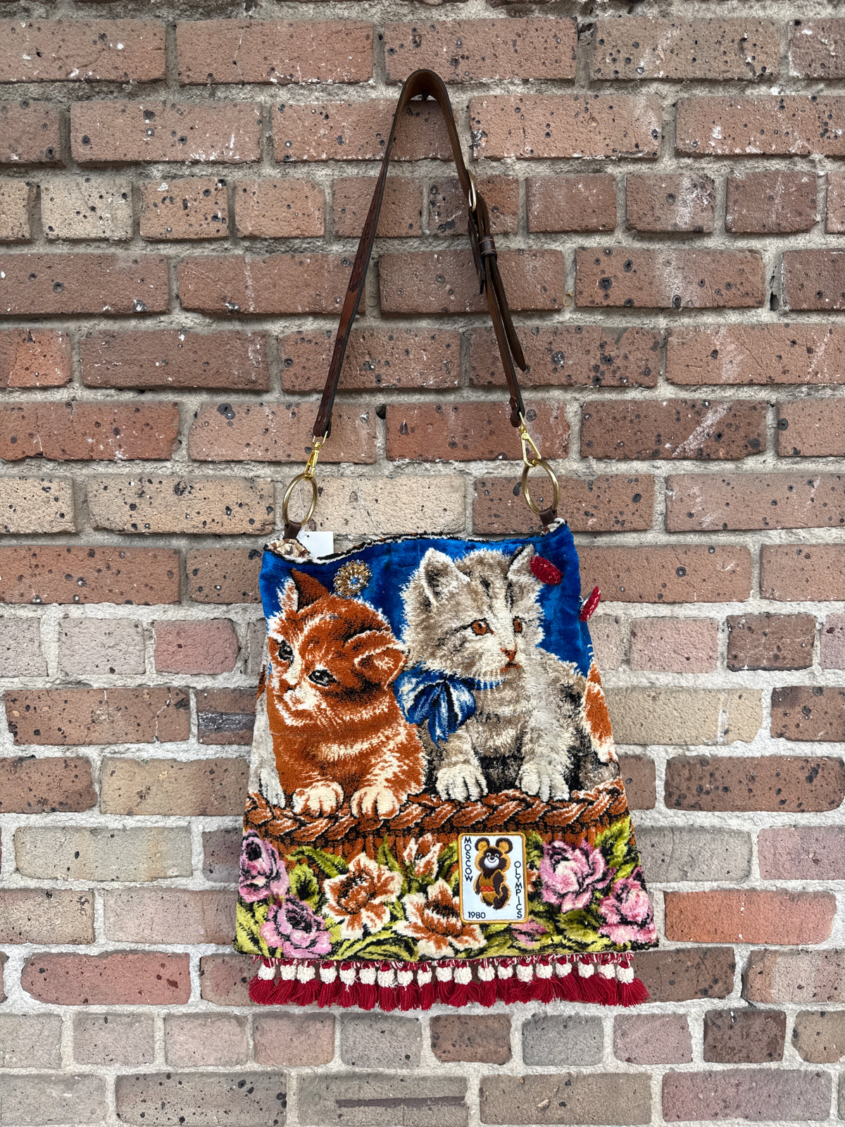 Kittens Handmade Vintage Tapestry