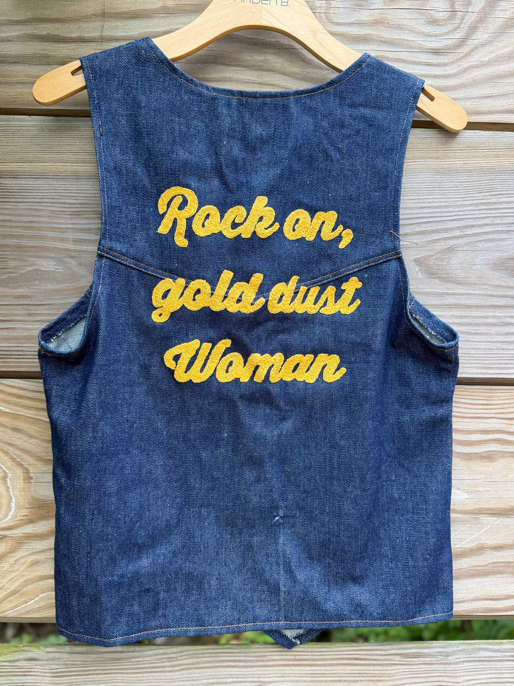Jazz Fest Vest Stevie Nicks Rock on Gold Dust Woman