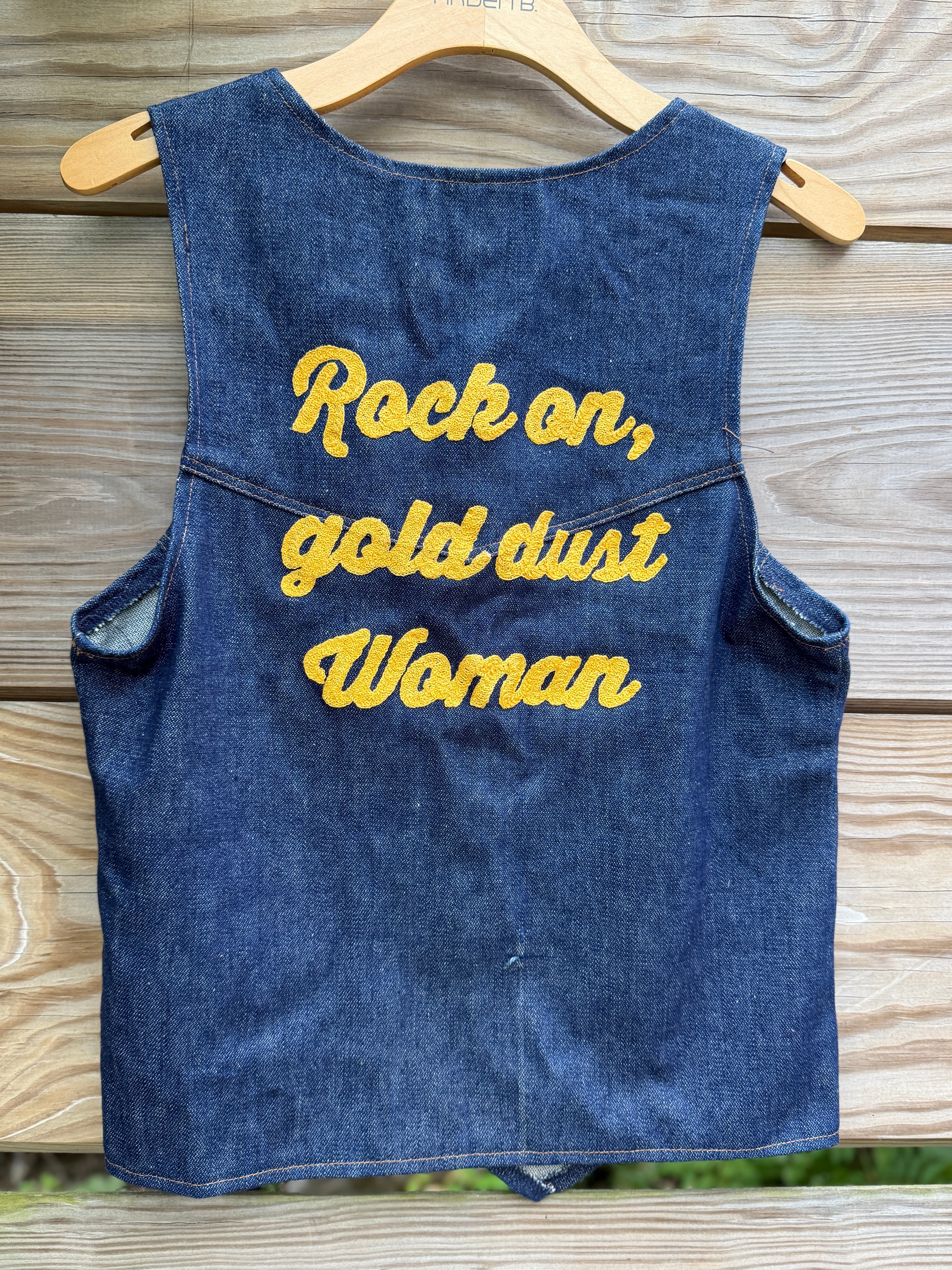 Jazz Fest Vest Stevie Nicks Rock on Gold Dust Woman