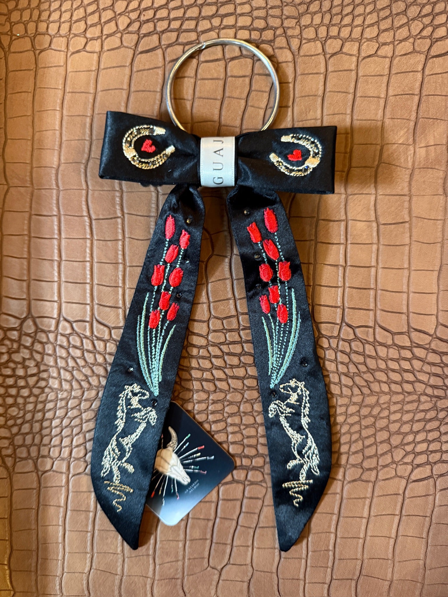Red Tulips Cowboy Charmer Silk Tie