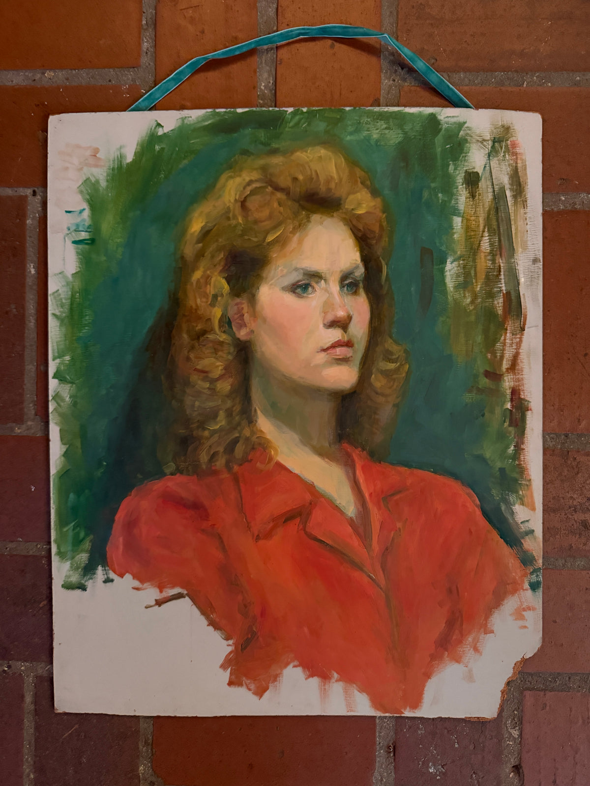 Vintage Portrait Study, c. 1970s–80s
Oil on canvas/board