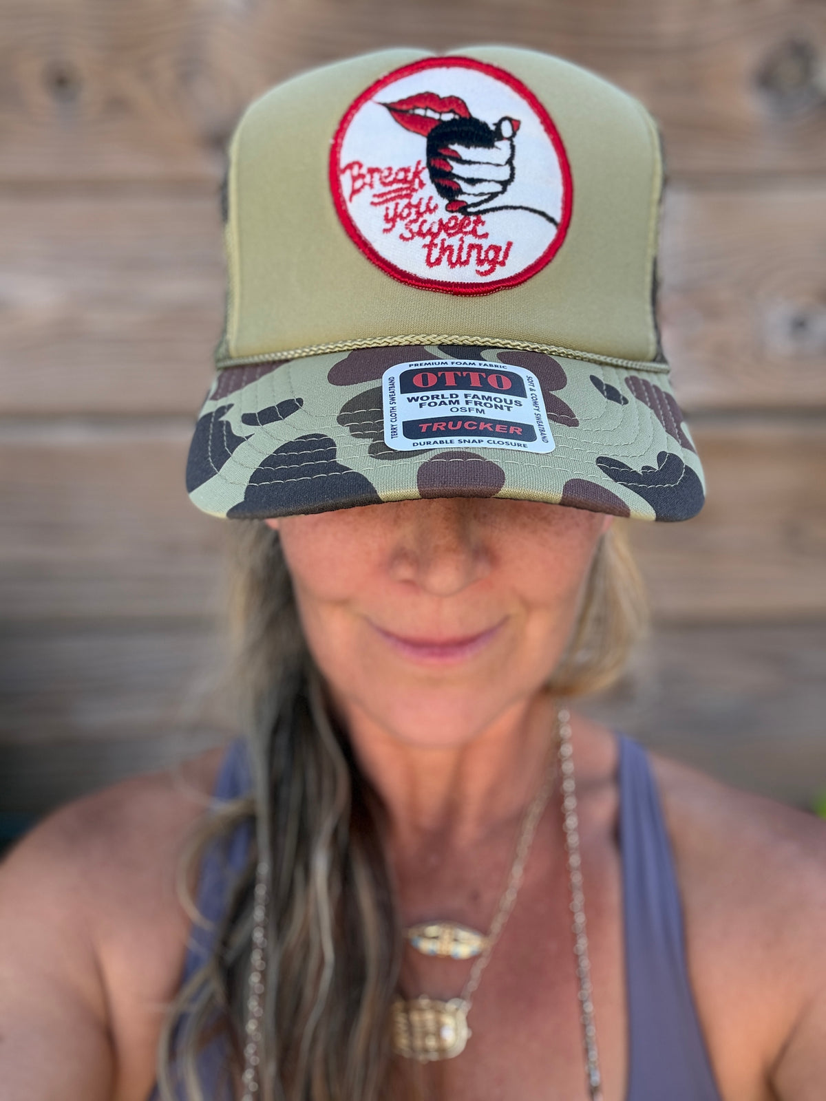 Trucker Hat featuring Vintage Patch- break you sweet thing