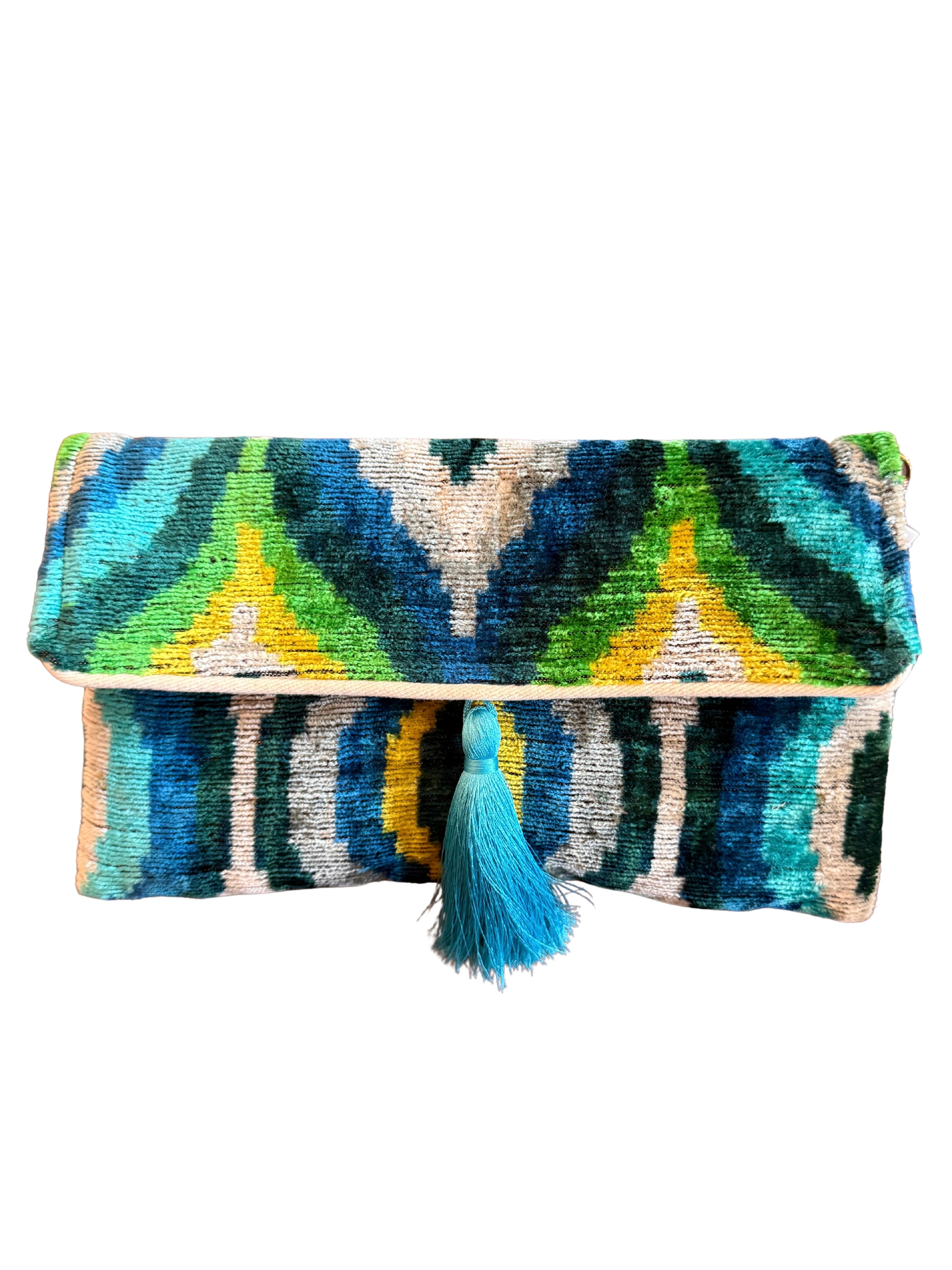 Parakeet Silk Clutch + Ellen Macomber