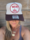Trucker Hat featuring Vintage Patch- help I need lovin’