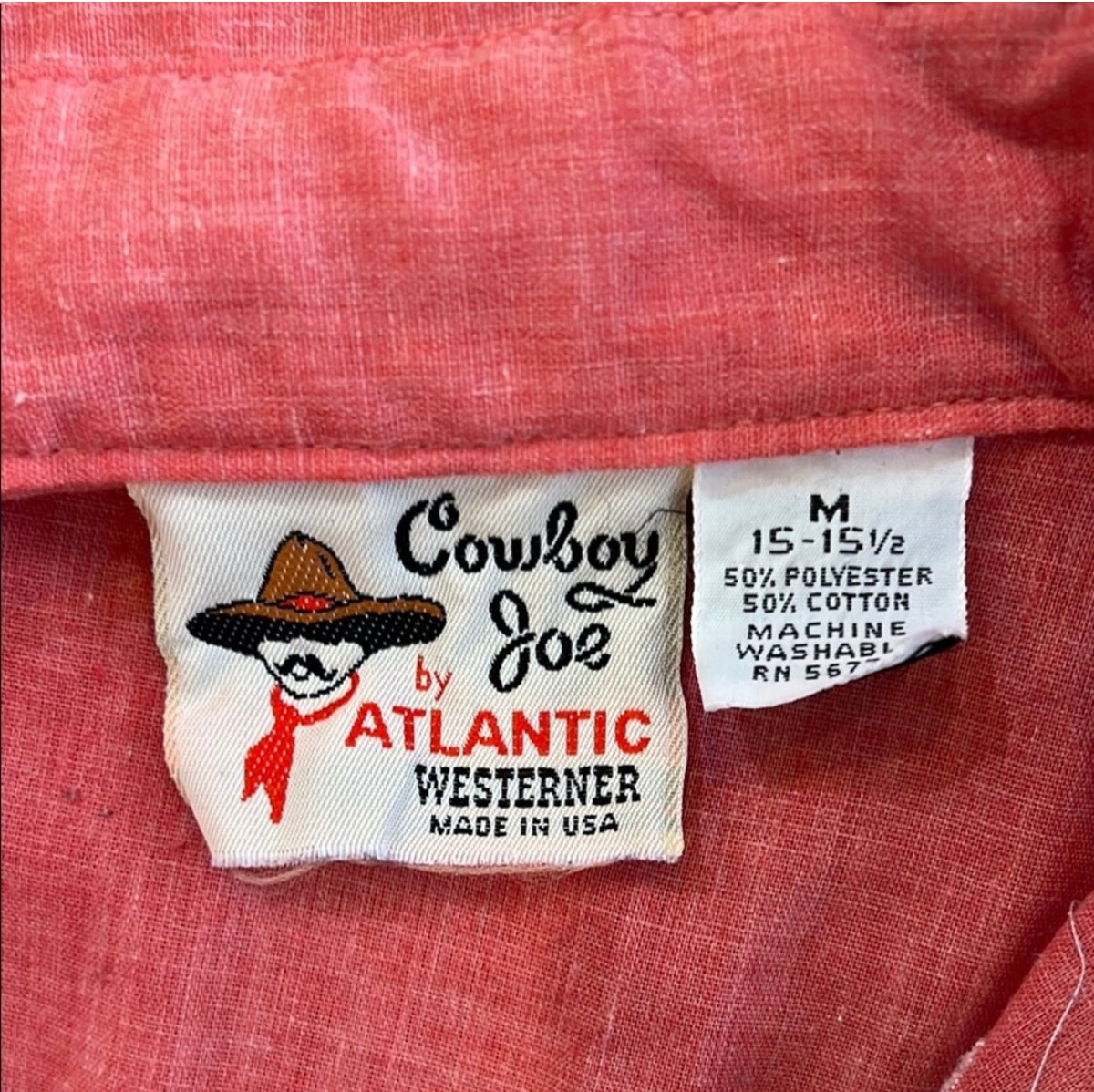 Vintage Button Up with Horse Chain Stitch Ride Easy Detail