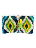 Parakeet Silk Clutch + Ellen Macomber