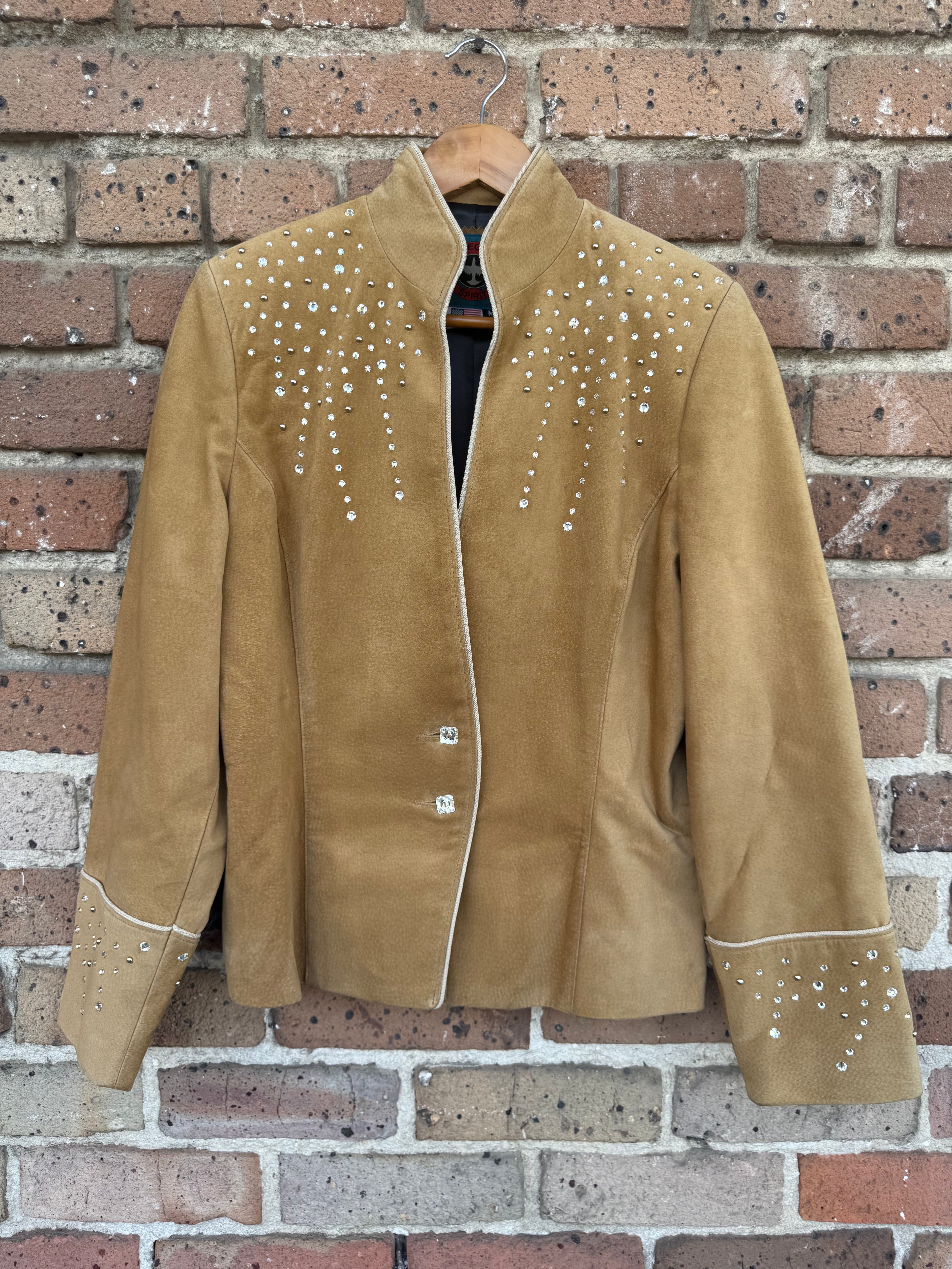 Renegade Spirit Brown Leather Jacket Women's made in USA Size Medium