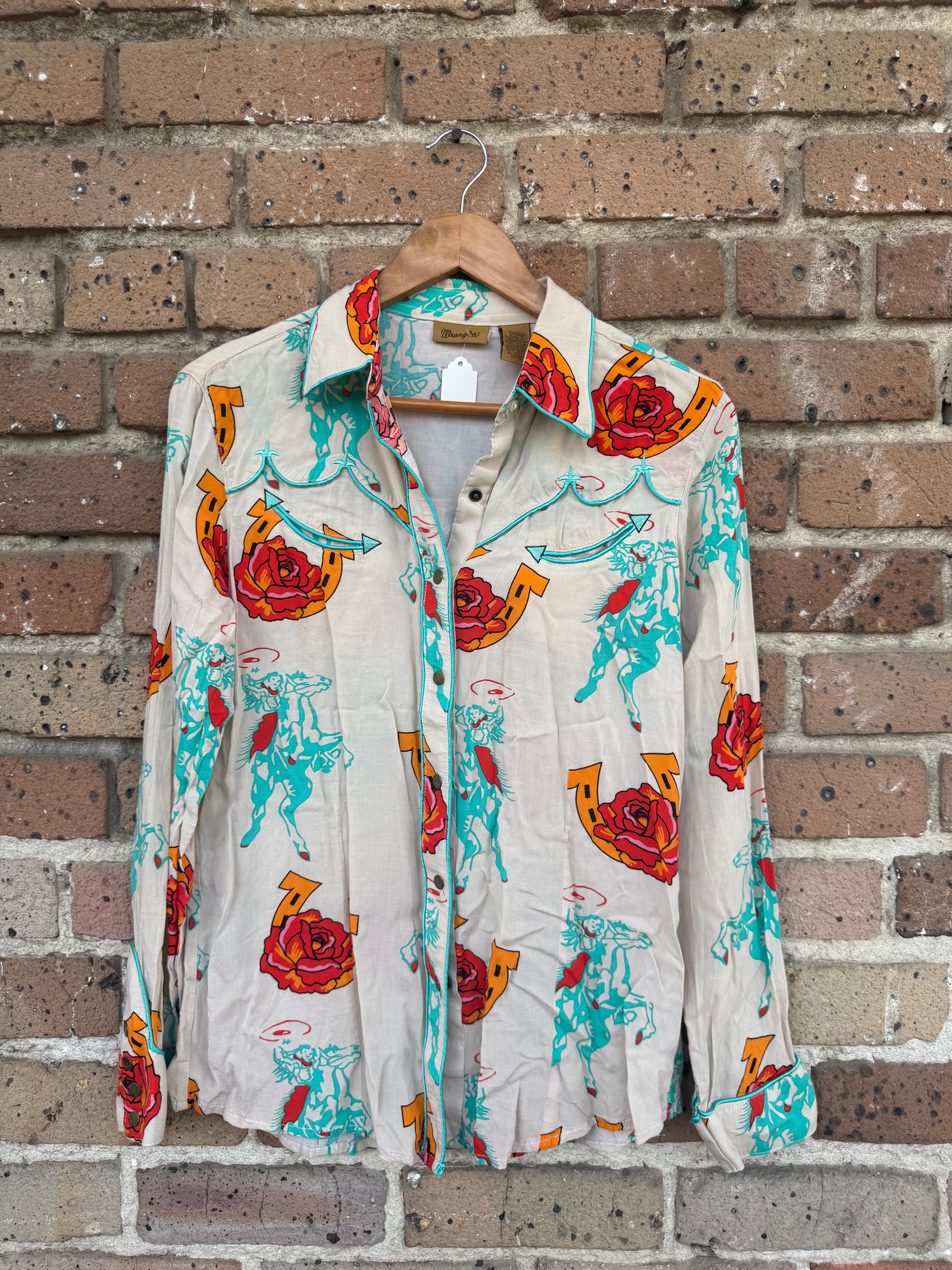 RARE Vintage Wrangler Western Snap Shirt