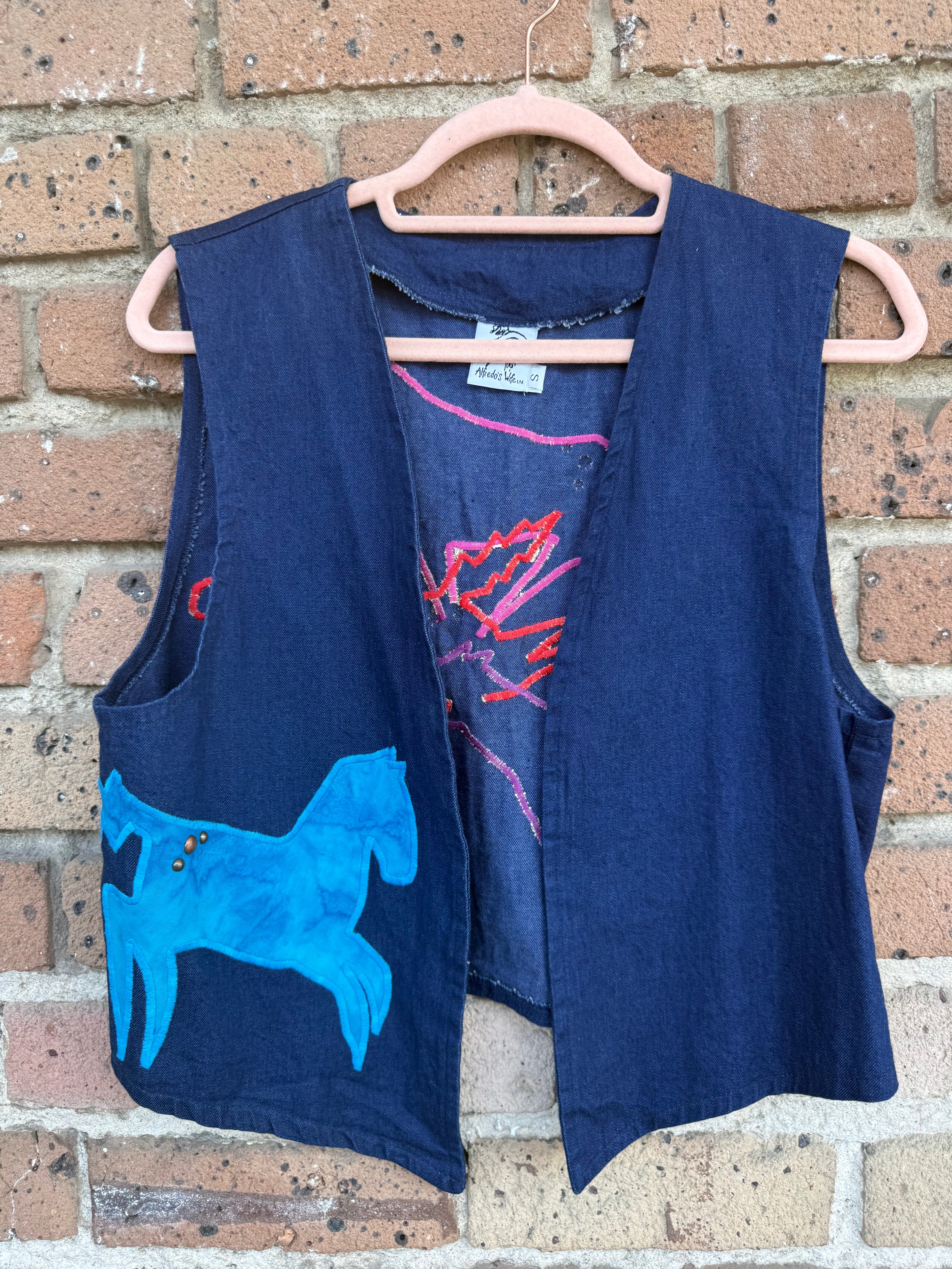 VIntage Stallion Denim Vest