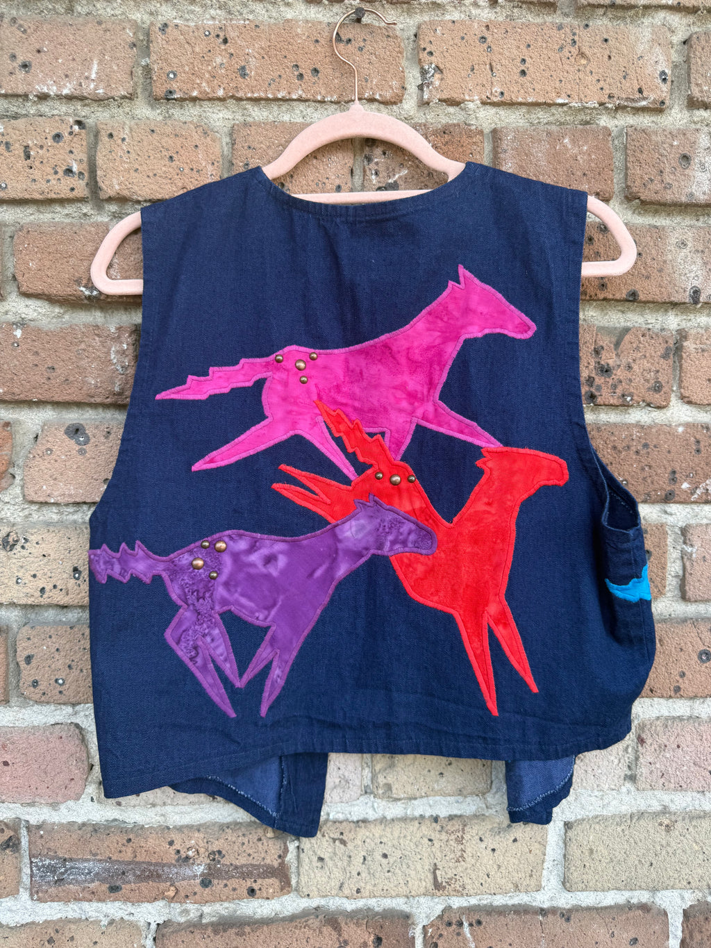 VIntage Stallion Denim Vest