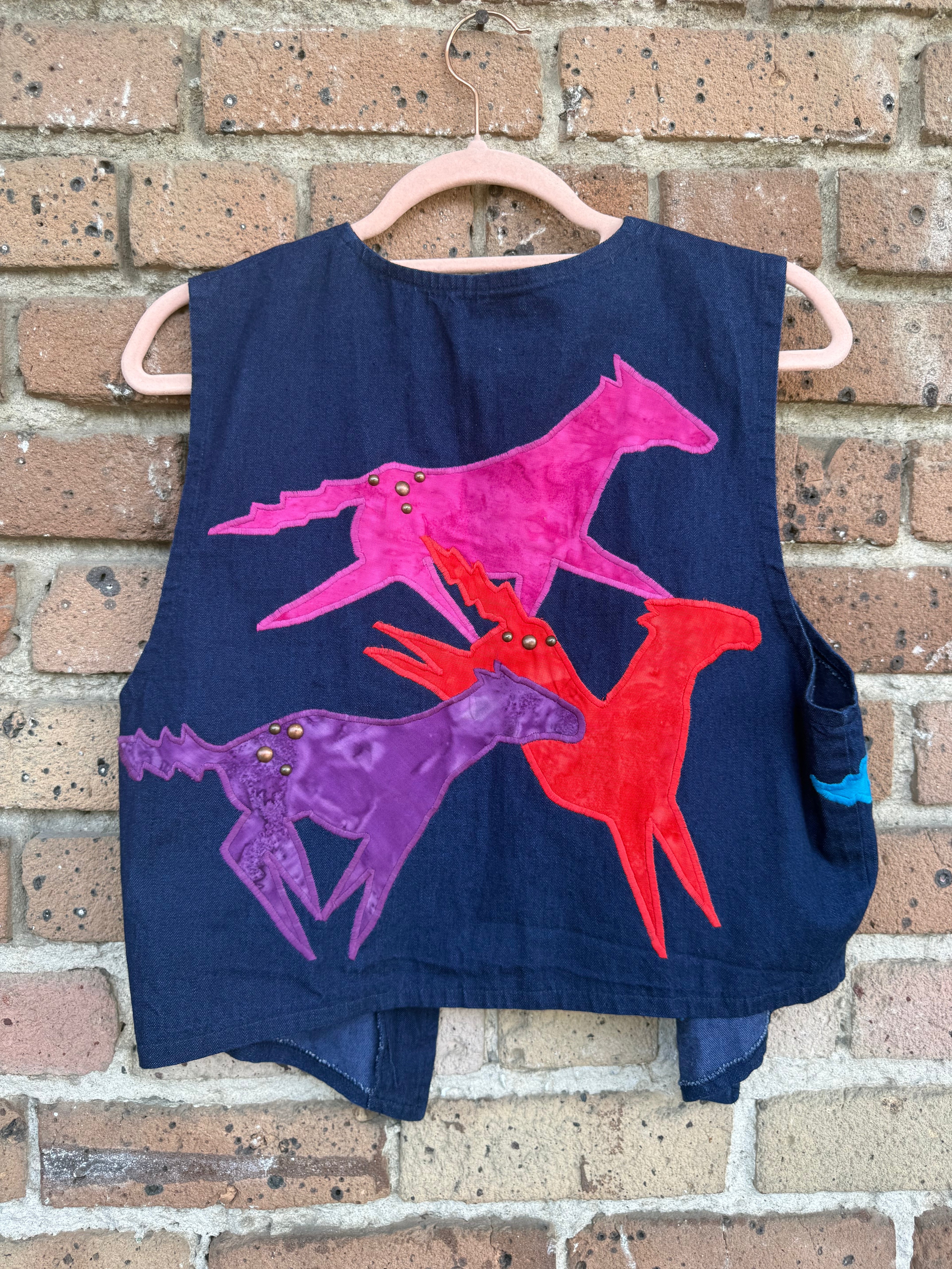 VIntage Stallion Denim Vest