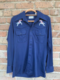 Vintage Prince Ferrari Horse with Rider Button Up