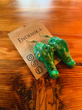 Gator Earrings - Green