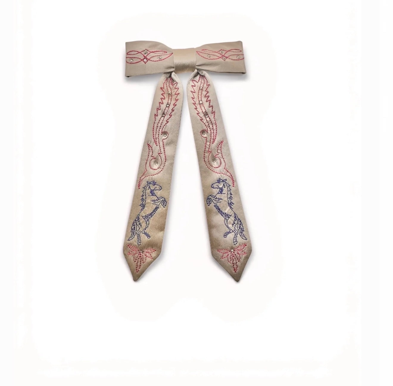 Smokey Cream Rodeo Silk Tie