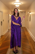 Jennafer Grace Galactic Grape Sequin Caftan