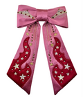 Pink and Red Cosmic Flame Bow