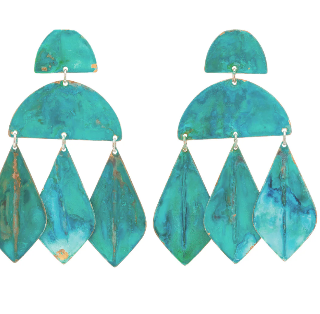 Verdigris Kalaiya Earrings