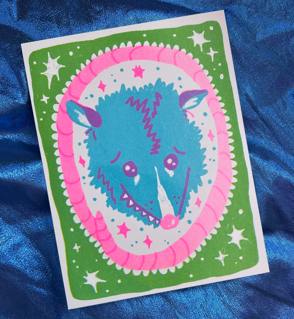 Opossum Cutie Riso Print