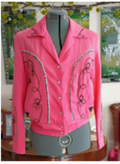H Bar C Pink Western Jacket Size Medium