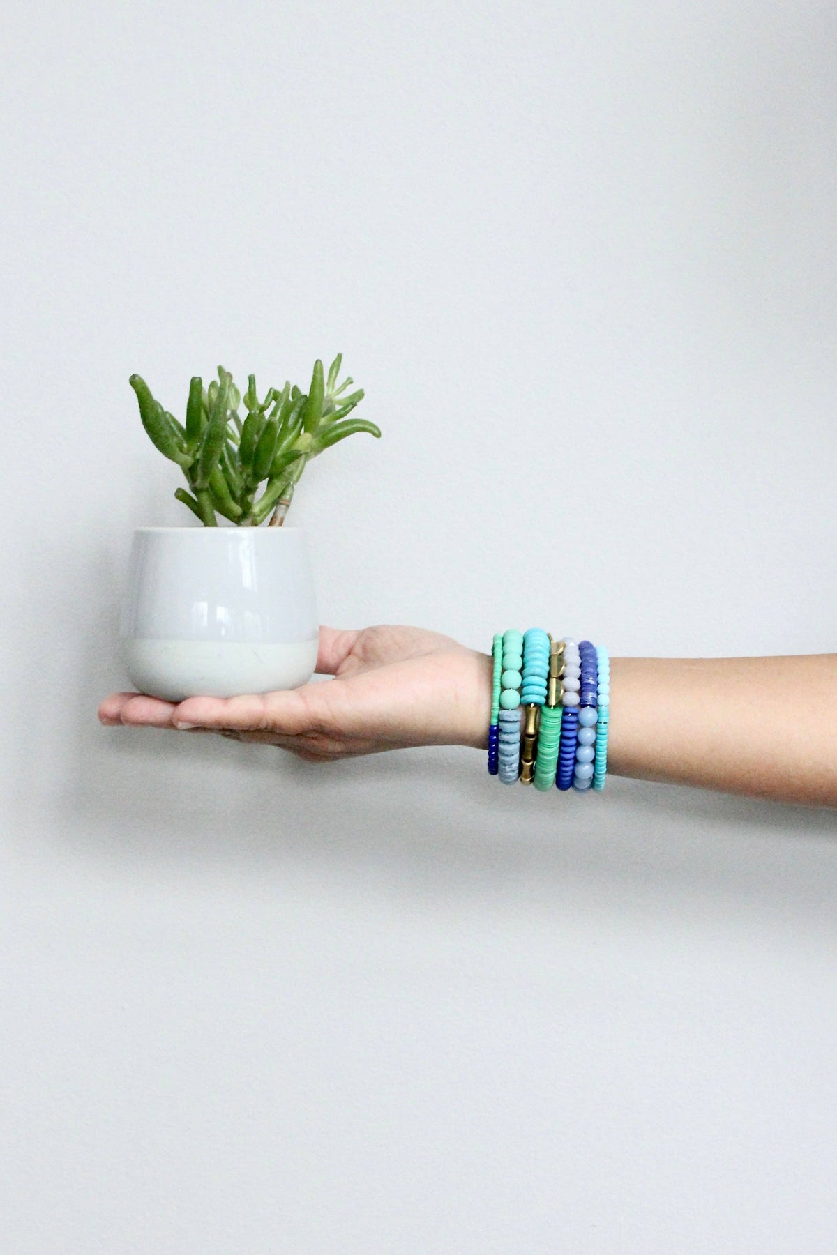 KYLB03 turquoise and cobalt wrap bracelet